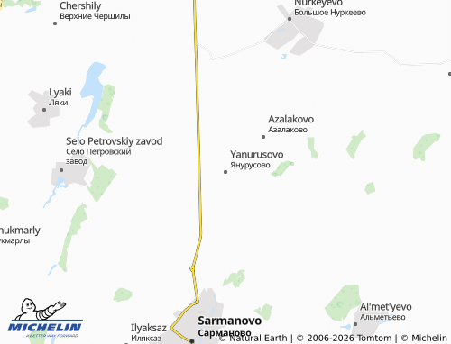 MICHELIN-Landkarte Yanurusovo - ViaMichelin