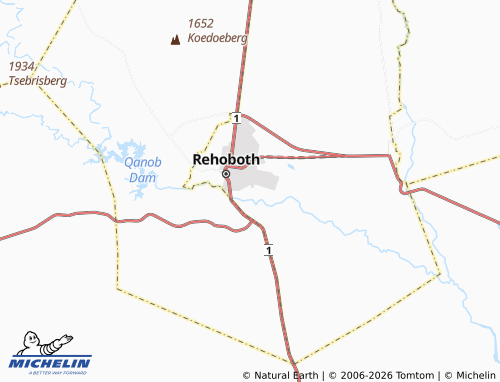 Mapa MICHELIN Rehoboth Outlying 1 - ViaMichelin