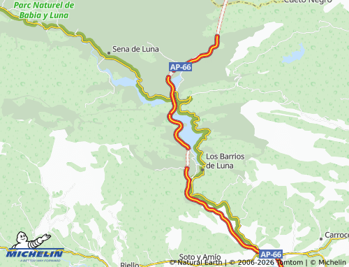 MICHELIN Mallo de Luna map - ViaMichelin