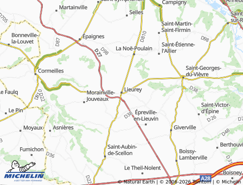 MICHELIN Lieurey map - ViaMichelin
