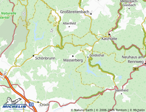 MICHELIN Masserberg map - ViaMichelin