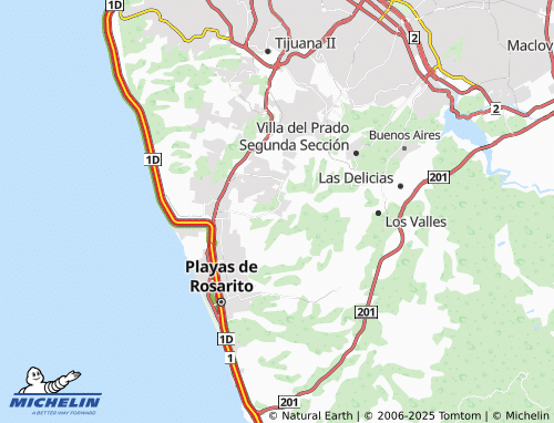 MICHELIN Villas Costa Rica map - ViaMichelin