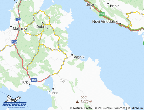 Mapa MICHELIN Vrbnik - ViaMichelin
