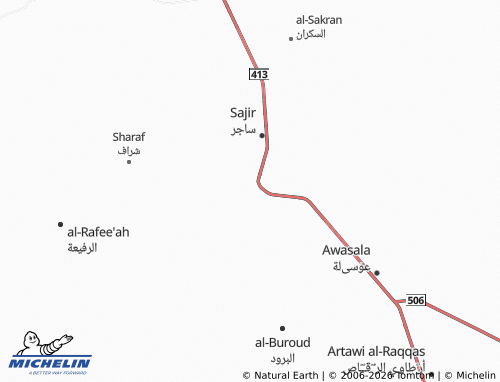 MICHELIN-Landkarte al-Hazm - ViaMichelin