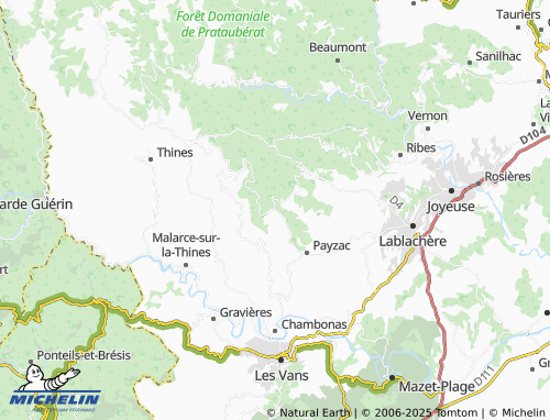 Carte MICHELIN Brès - ViaMichelin