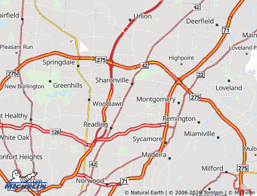 Mapa MICHELIN Evendale - ViaMichelin