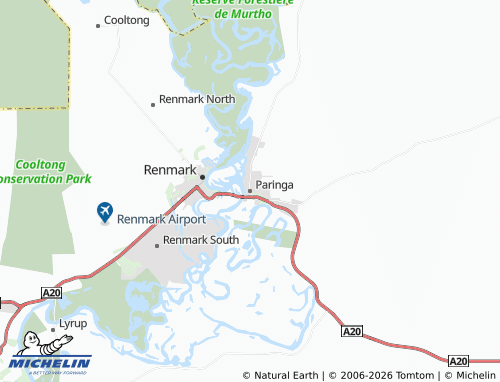 MICHELIN Paringa map - ViaMichelin