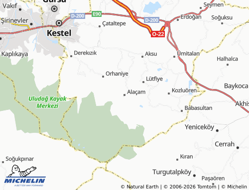 MICHELIN Alaçam map - ViaMichelin