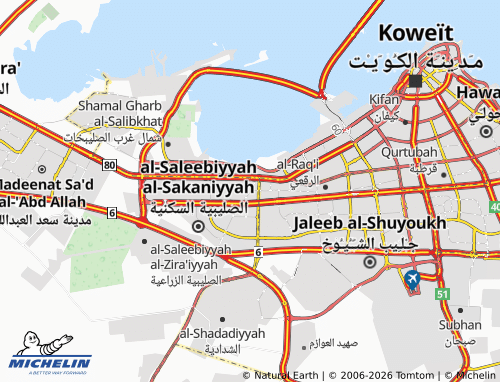 MICHELIN Nahda-South Sulibikhat map - ViaMichelin