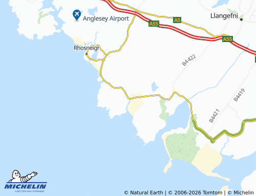 Mappa MICHELIN Aberffraw - ViaMichelin