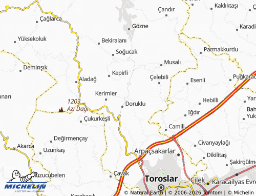 Mappa MICHELIN Dalakdere - ViaMichelin