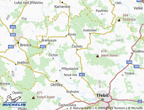 MICHELIN Červená Lhota map - ViaMichelin
