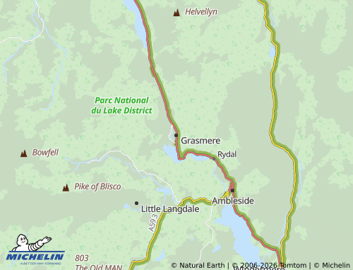 Carte MICHELIN Grasmere - ViaMichelin