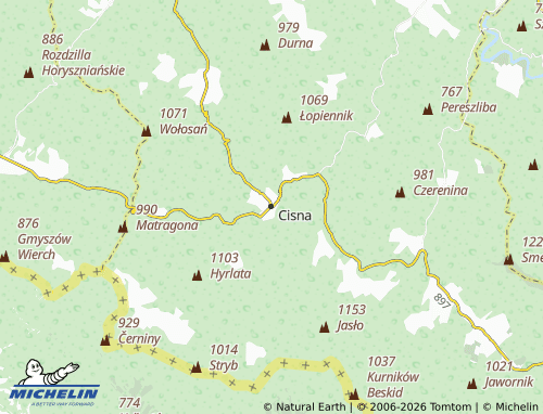 MICHELIN Cisna map - ViaMichelin