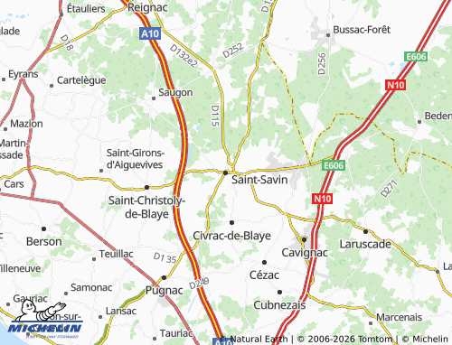 MICHELIN Saint-Savin map - ViaMichelin