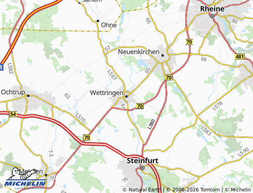 Mapa MICHELIN Wettringen - ViaMichelin