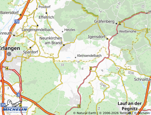 Mappa MICHELIN Kleinsendelbach - ViaMichelin