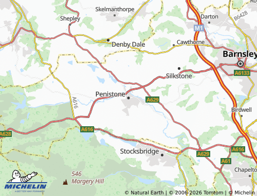 Carte MICHELIN Penistone - ViaMichelin