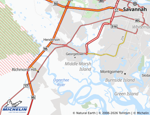 Mapa MICHELIN Georgetown - ViaMichelin