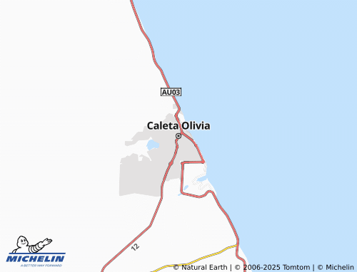 MICHELIN Caleta Olivia map - ViaMichelin