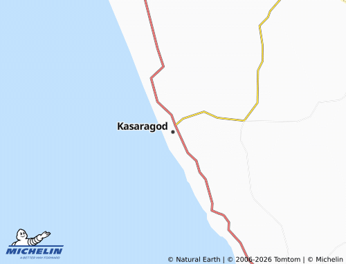 Carte MICHELIN Kasaragod - ViaMichelin