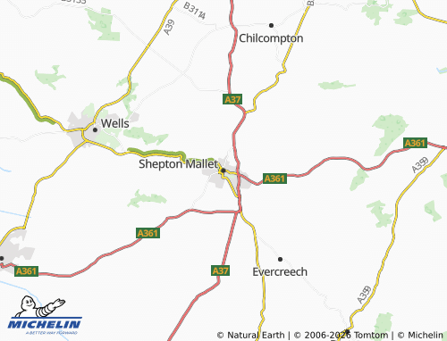 Mappa MICHELIN Shepton Mallet - ViaMichelin