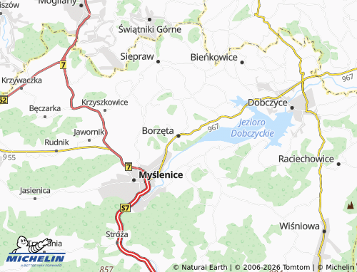 MICHELIN Borzęta map - ViaMichelin