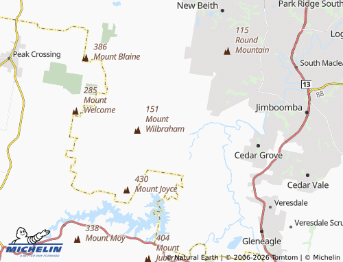 Mapa MICHELIN Flinders Lakes - ViaMichelin