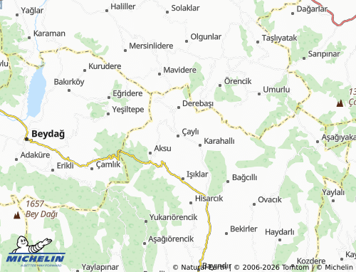 MICHELIN Çaylı map - ViaMichelin