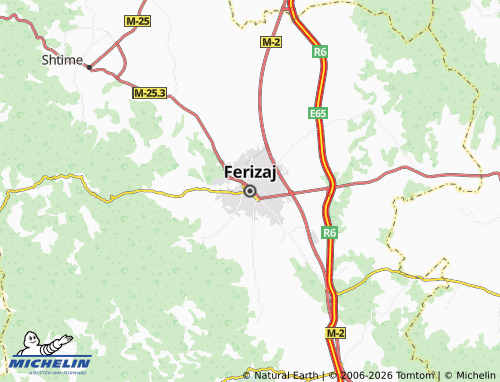 Carte MICHELIN Ferizaj - ViaMichelin