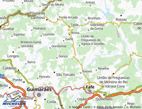 MICHELIN Paço de Freitas map - ViaMichelin