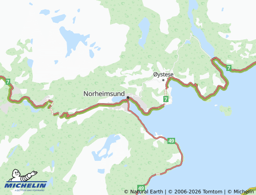 MICHELIN-Landkarte Norheimsund - ViaMichelin