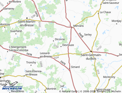 MICHELIN Devrouze map - ViaMichelin