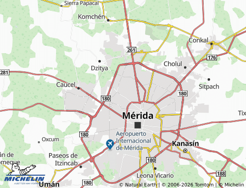 Kaart MICHELIN San Vicente Chuburna - ViaMichelin