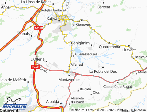 Mappa MICHELIN Guadasséquies - ViaMichelin