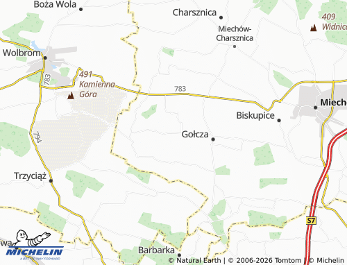MICHELIN Chobędza map - ViaMichelin