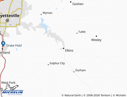 Mappa MICHELIN Elkins - ViaMichelin