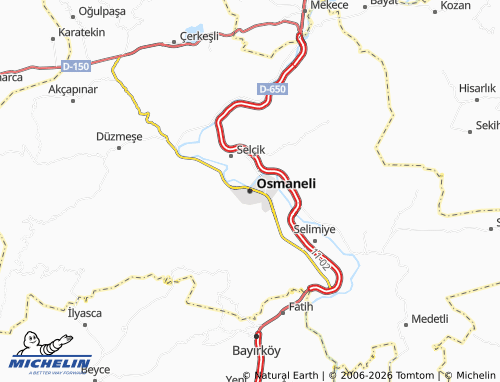 Kaart MICHELIN Osmaneli - ViaMichelin