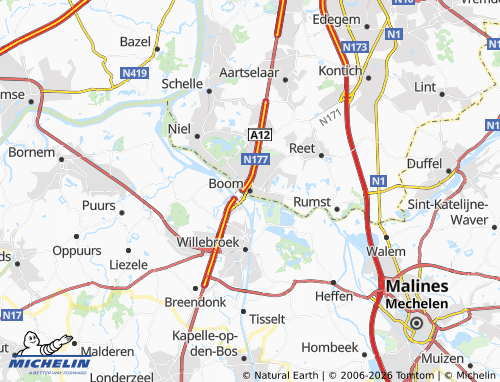 Mappa MICHELIN Boom - ViaMichelin
