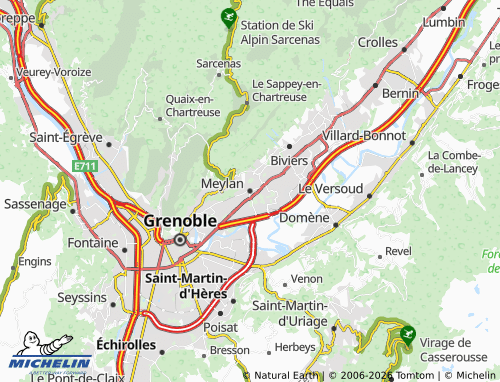 Carte MICHELIN Meylan - ViaMichelin