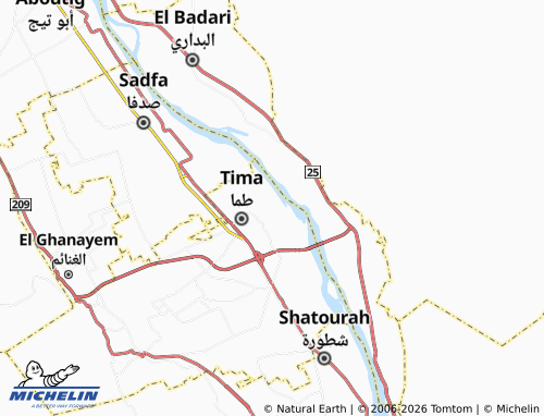 MICHELIN El Saksaka map - ViaMichelin