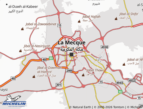 Carte MICHELIN La Mecque - ViaMichelin