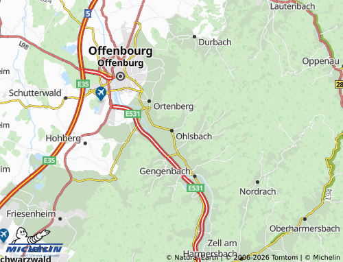 MICHELIN Ohlsbach map - ViaMichelin