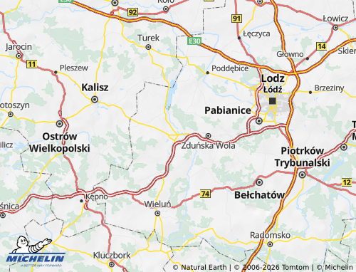 Carte MICHELIN Sieradzki - ViaMichelin