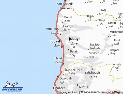 MICHELIN-Landkarte Jubayl - ViaMichelin
