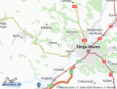 Mapa MICHELIN Pănet - ViaMichelin