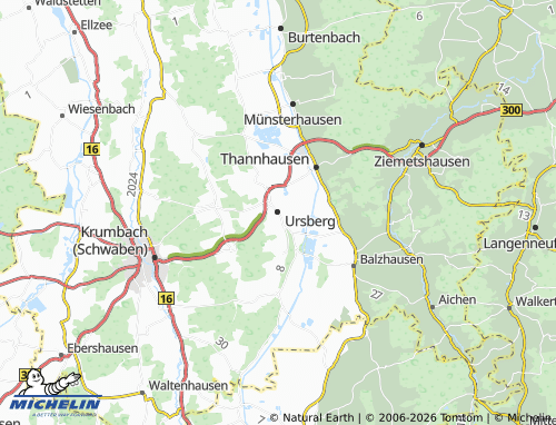 MICHELIN-Landkarte Ursberg - ViaMichelin