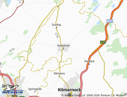 MICHELIN Stewarton map - ViaMichelin