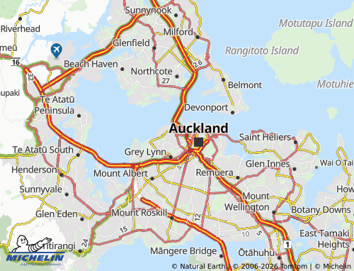Mapa MICHELIN Ponsonby - ViaMichelin