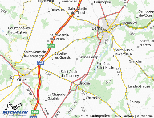 MICHELIN Grand-Camp map - ViaMichelin